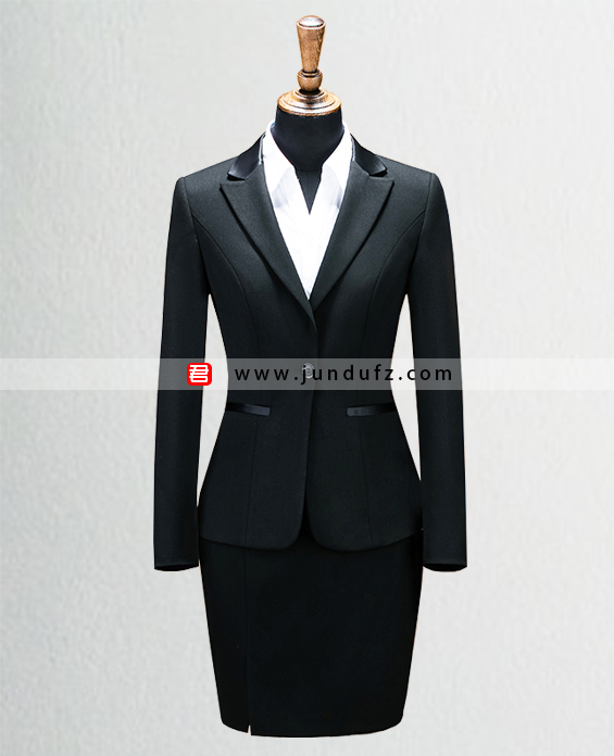 女气质显瘦一粒扣西服职业装套装定制展示图