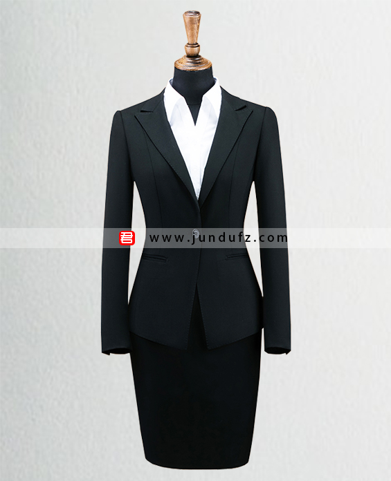 女单扣显瘦西服职业装套装定制展示图